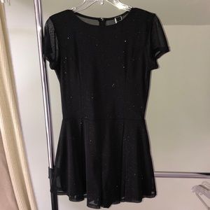 Black sparkly romper